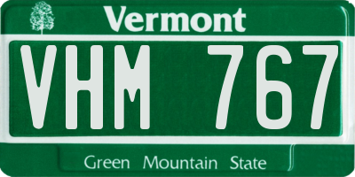 VT license plate VHM767