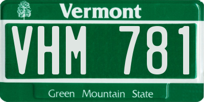 VT license plate VHM781
