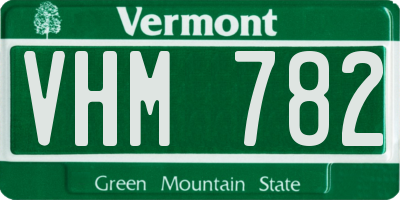 VT license plate VHM782