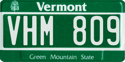 VT license plate VHM809