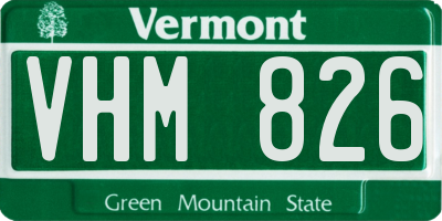 VT license plate VHM826