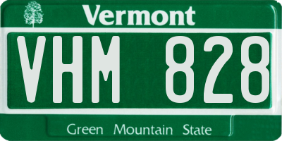 VT license plate VHM828
