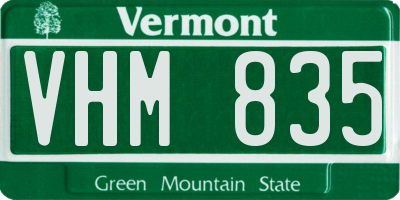 VT license plate VHM835