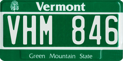 VT license plate VHM846