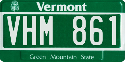 VT license plate VHM861