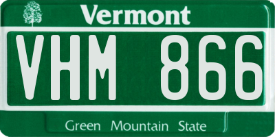 VT license plate VHM866