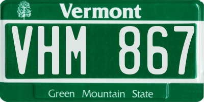 VT license plate VHM867