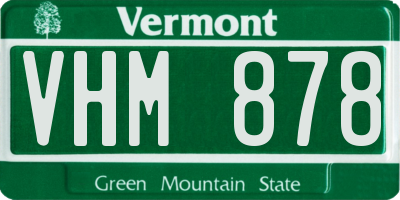 VT license plate VHM878
