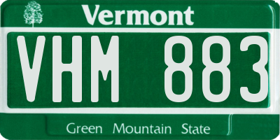 VT license plate VHM883