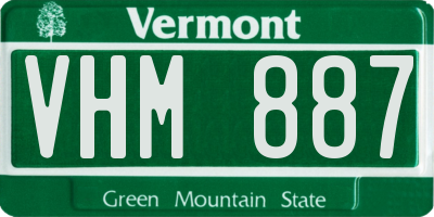 VT license plate VHM887