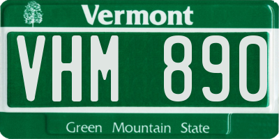 VT license plate VHM890
