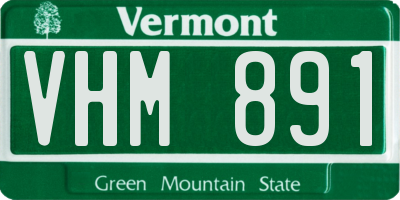 VT license plate VHM891