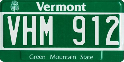 VT license plate VHM912