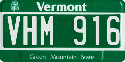 VT license plate VHM916