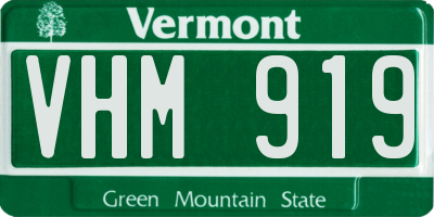 VT license plate VHM919