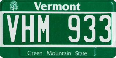 VT license plate VHM933