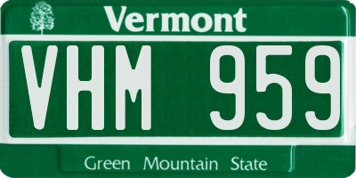 VT license plate VHM959