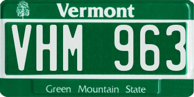 VT license plate VHM963