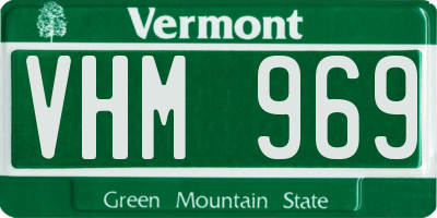 VT license plate VHM969