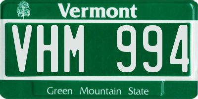 VT license plate VHM994