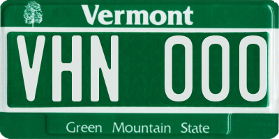 VT license plate VHN000