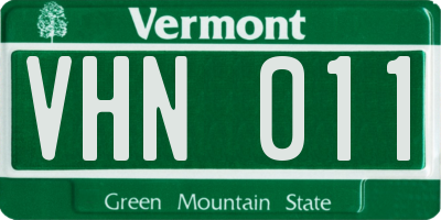 VT license plate VHN011