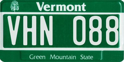 VT license plate VHN088