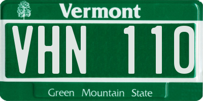 VT license plate VHN110