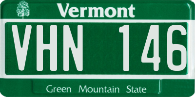 VT license plate VHN146