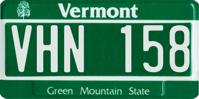 VT license plate VHN158