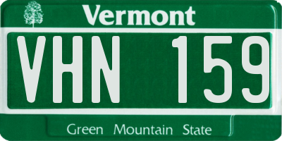 VT license plate VHN159