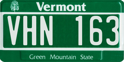 VT license plate VHN163