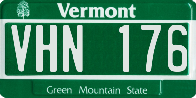 VT license plate VHN176