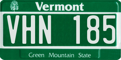 VT license plate VHN185