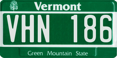 VT license plate VHN186
