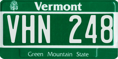 VT license plate VHN248