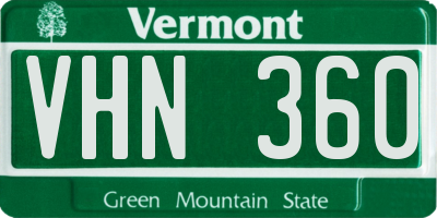 VT license plate VHN360