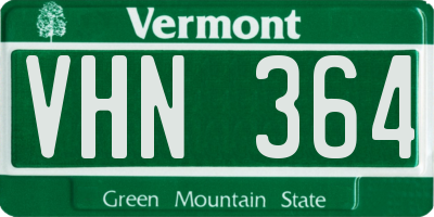 VT license plate VHN364