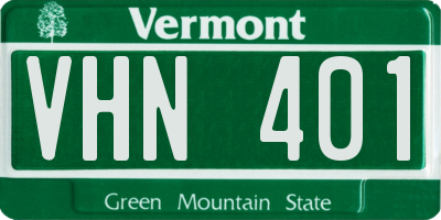 VT license plate VHN401