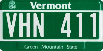 VT license plate VHN411