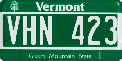 VT license plate VHN423