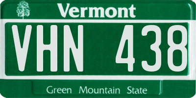VT license plate VHN438
