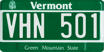 VT license plate VHN501