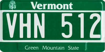 VT license plate VHN512