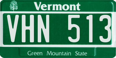 VT license plate VHN513