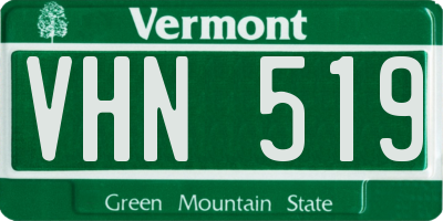 VT license plate VHN519