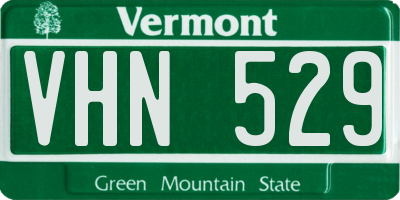 VT license plate VHN529