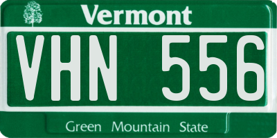 VT license plate VHN556
