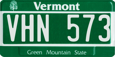VT license plate VHN573