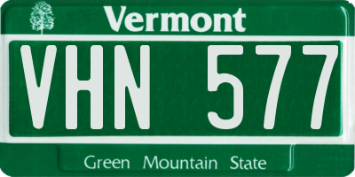 VT license plate VHN577